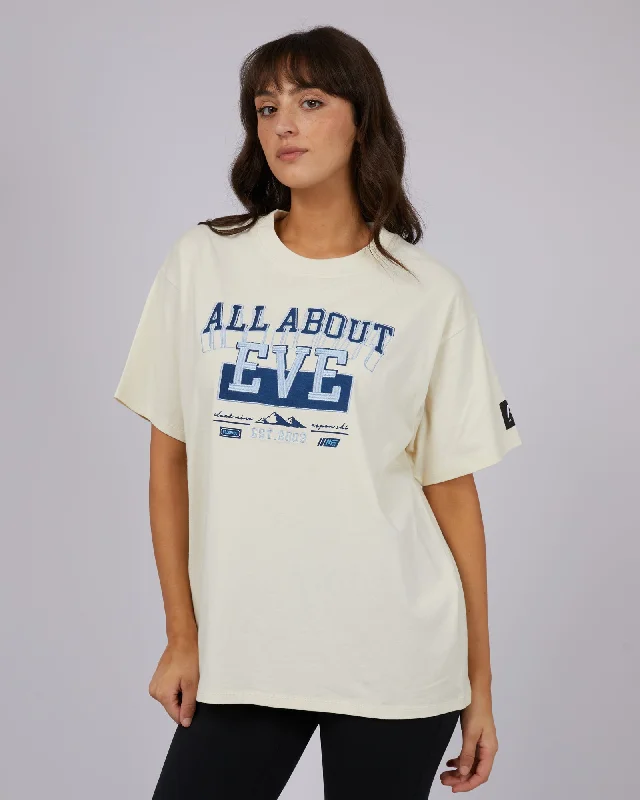 All About Eve Snow Peaks Oversized Tee Vintage White