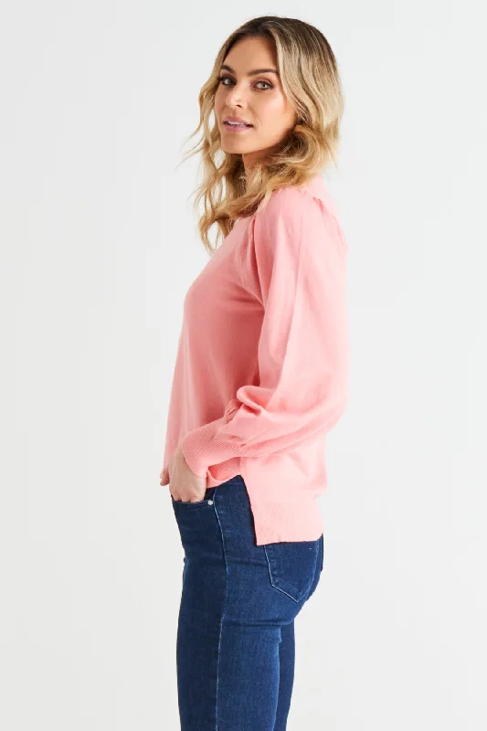 Betty Basics Charlotte Knit Jumper Pretty Pink