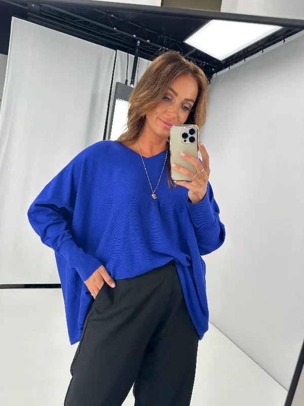 Betty Basics Destiny Knit Jumper Electric Blue