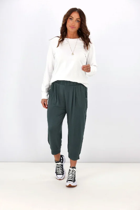 Betty Basics Tokyo 3/4 Pant Dusty Moss