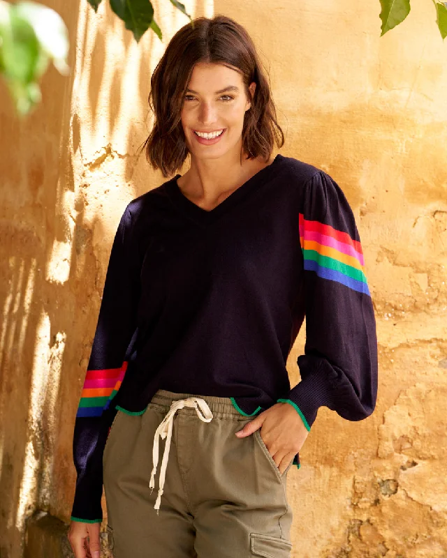 Betty Basics Tori Jumper Navy Rainbow