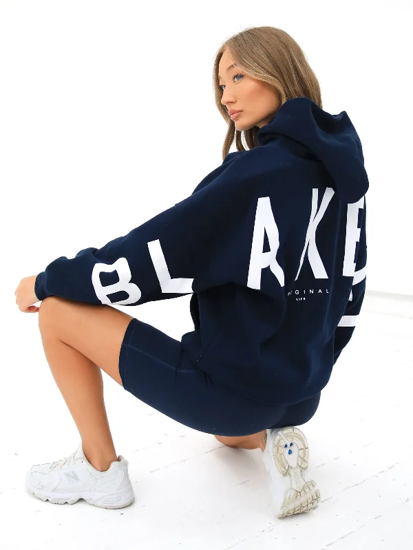 Isabel Oversized Hoodie - Navy Blue