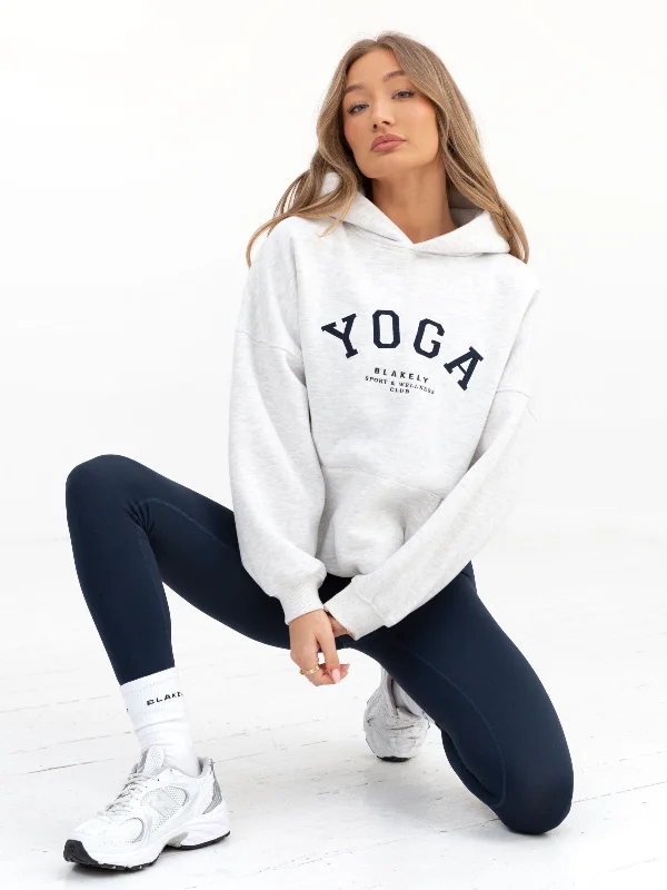 Yoga Oversized Hoodie - Marl White