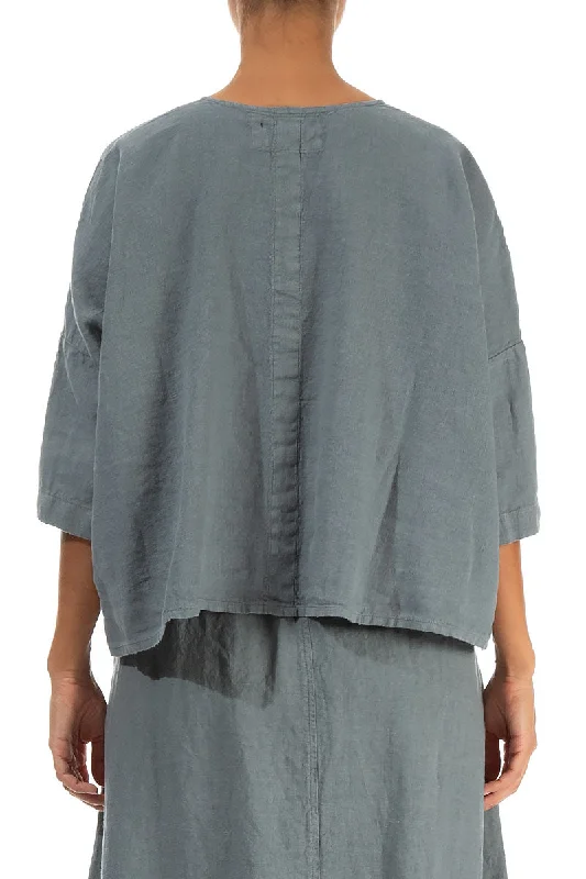 Boxy Sage Linen Jacket