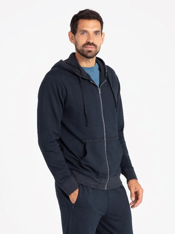 Cale Bambo Fleece Hoodie - NAVY