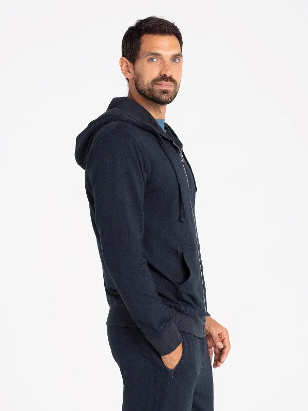 Cale Bambo Fleece Hoodie - NAVY