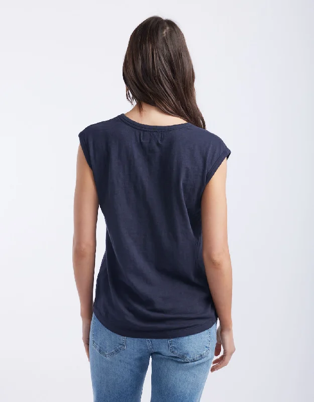 Cali Scoop Tank - Navy