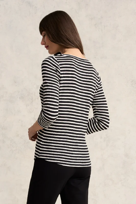 Stripe Boat Neck Tee