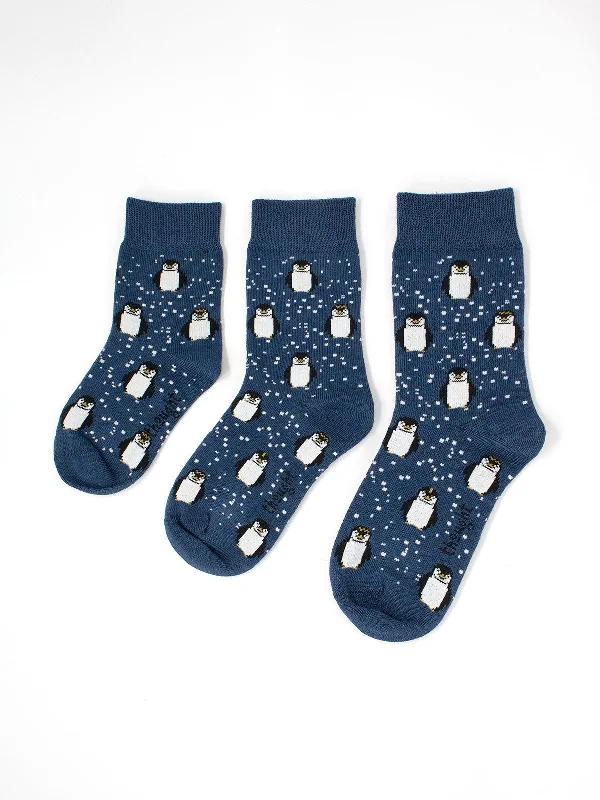 DONA PENGUIN SOCKS - BLUE