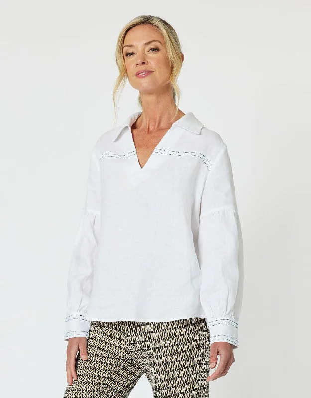 Eliza Linen Shirt - White