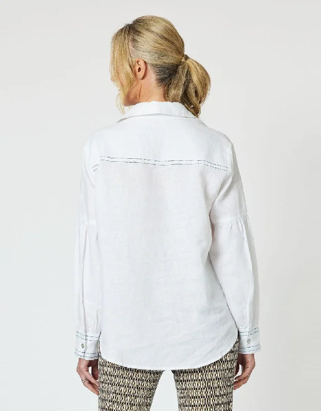 Eliza Linen Shirt - White