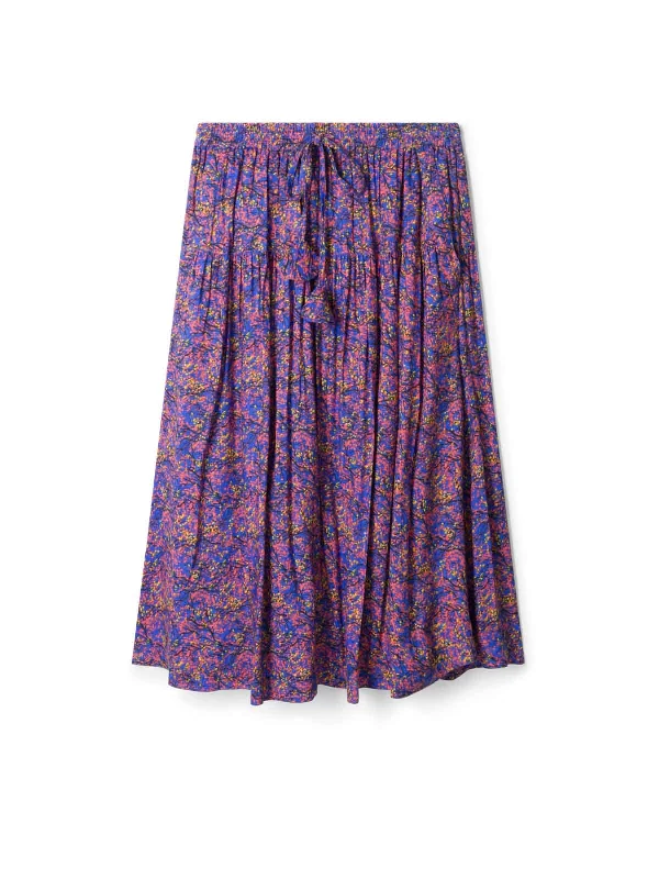 Fawn Lenzing™ Ecovero™ Printed Skirt - Periwinkle Blue