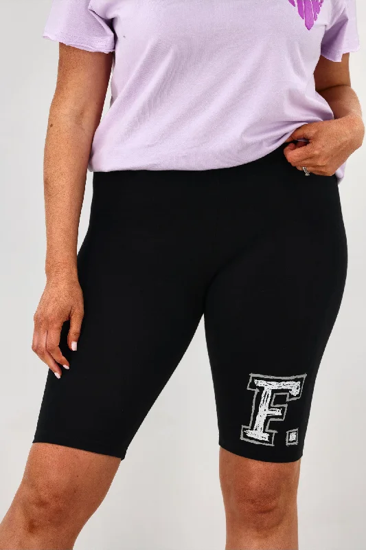 Federation Here Bike Short Big F Black