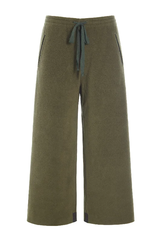 FLARE TROUSERS 3/4 LENGTH - 2115 - MOSS