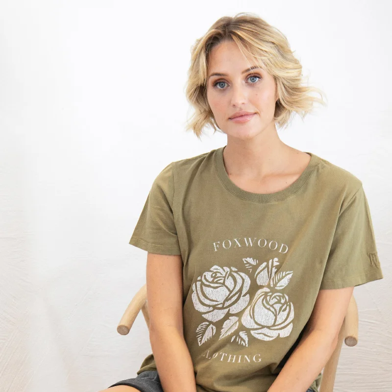 Foxwood Primrose Tee Olive Green