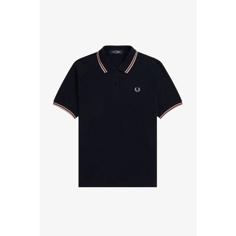 Fred Perry - Women's G3600 Twin Tipped Navy / Chalky Pink - Polo