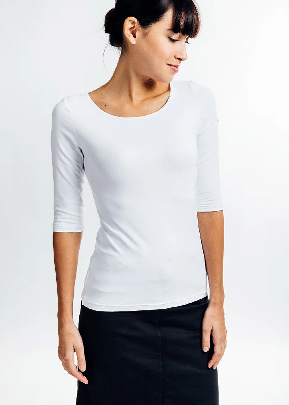 GARDE-COTE III - Solid White Top With UV Protection | Women Fit (WHITE)