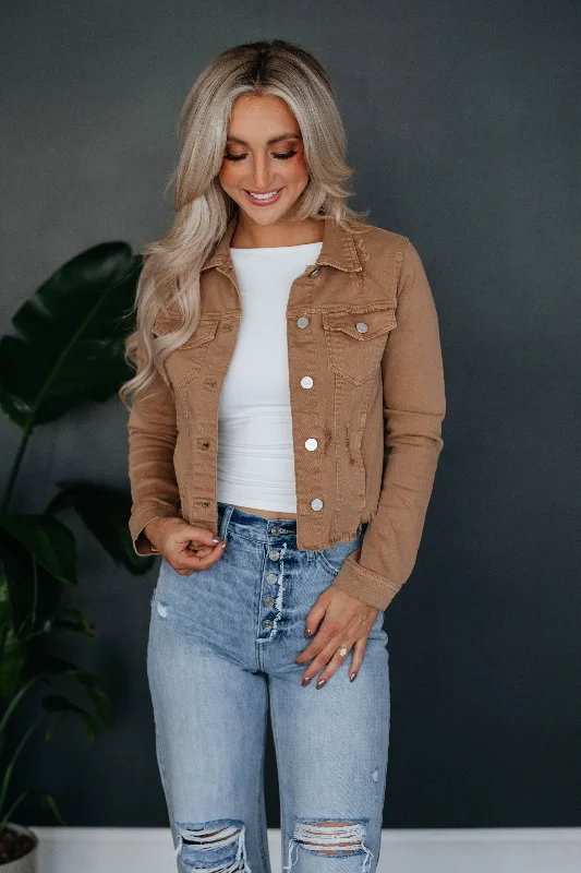 Gemma Risen Denim Jacket - Cocoa