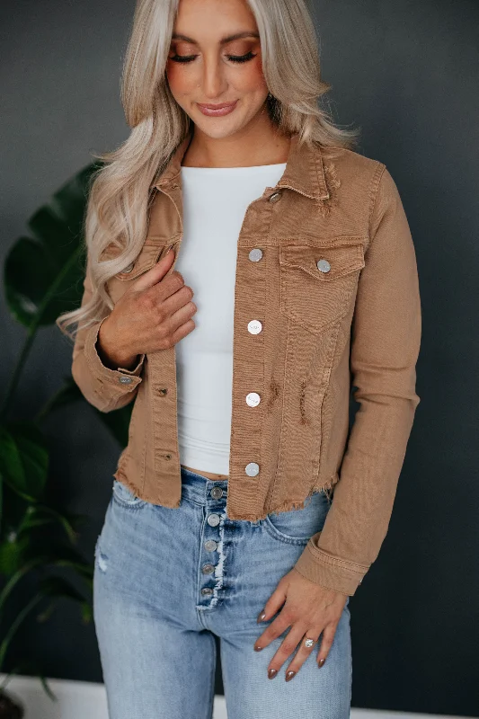 Gemma Risen Denim Jacket - Cocoa