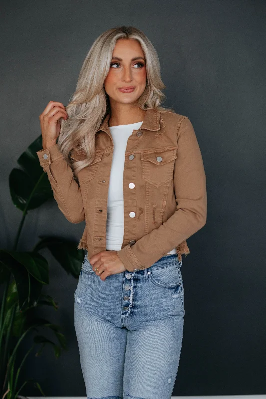 Gemma Risen Denim Jacket - Cocoa