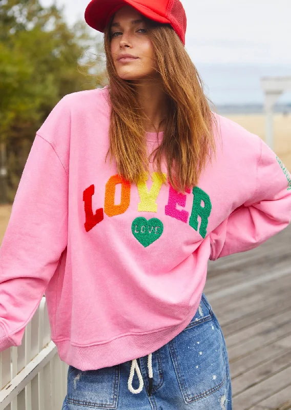 Hammill + Co Applique Lover Sweat Pinky