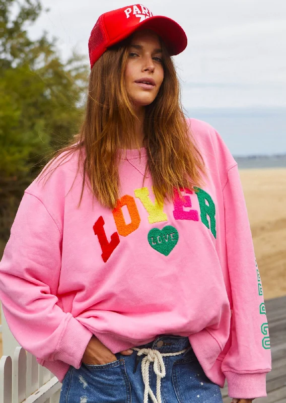 Hammill + Co Applique Lover Sweat Pinky