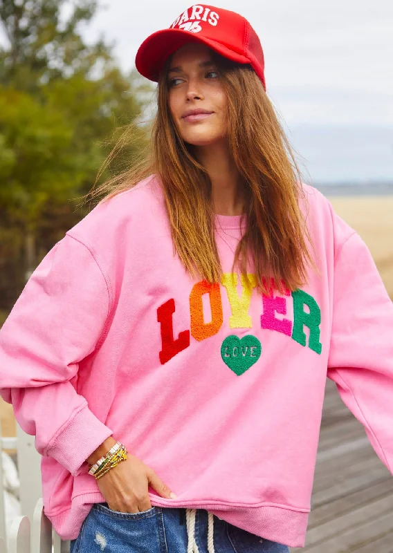 Hammill + Co Applique Lover Sweat Pinky