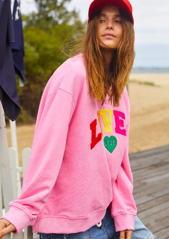 Hammill + Co Applique Lover Sweat Pinky