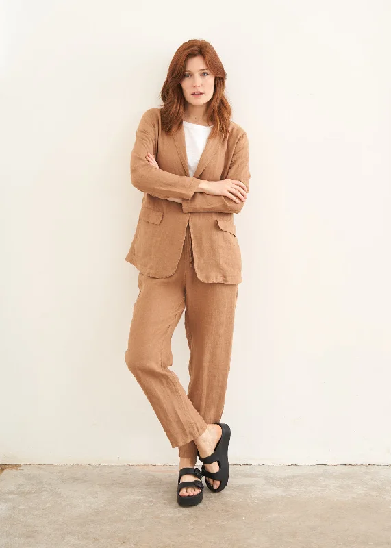 HELENA LINEN TROUSER - CAMEL