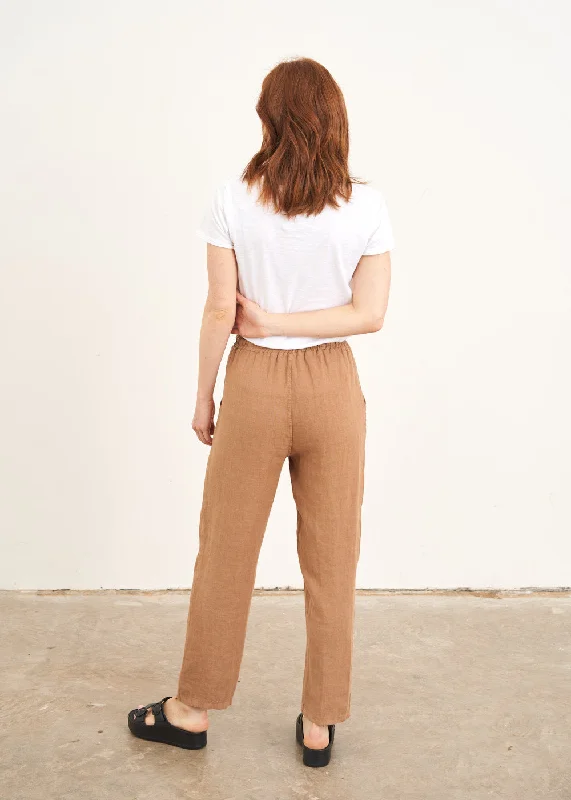 HELENA LINEN TROUSER - CAMEL