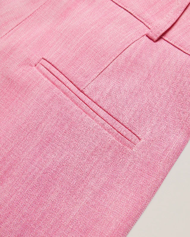 Hirokot Tailored Wide Leg Woven Trousers Pl-Pink