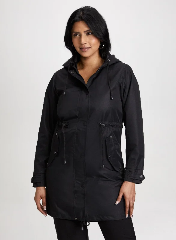 Hooded Utility Rain Jacket