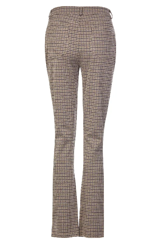 Jacquard Ponti Regular Pants | NAVY/MOCHA | 7817ZZ