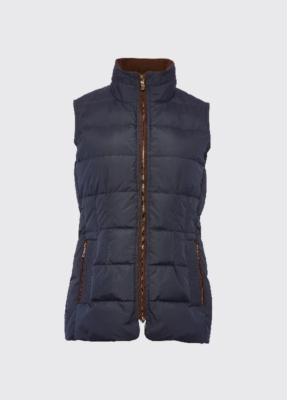 Spiddal Quilted Gilet - Navy Multi