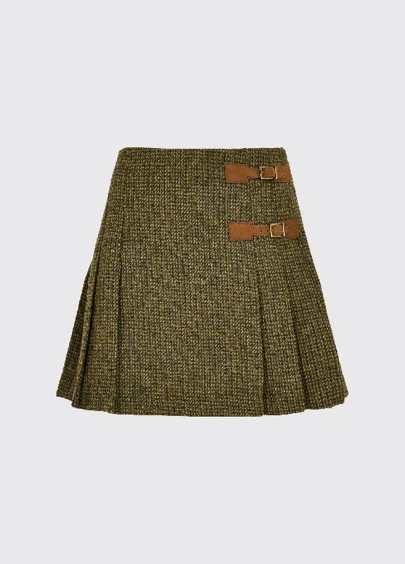 Blossom Tweed Skirt - Heath