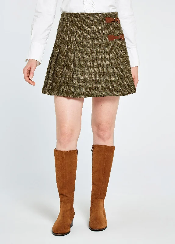 Blossom Tweed Skirt - Heath