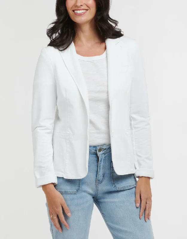 Maha Sequin Blazer - White