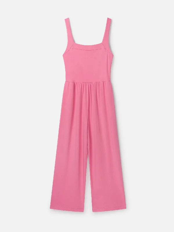 Marilla Organic Cotton Jersey Jumpsuit - Carnation Pink