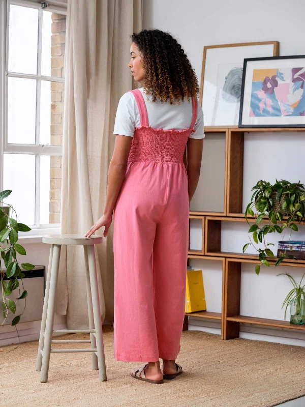 Marilla Organic Cotton Jersey Jumpsuit - Carnation Pink