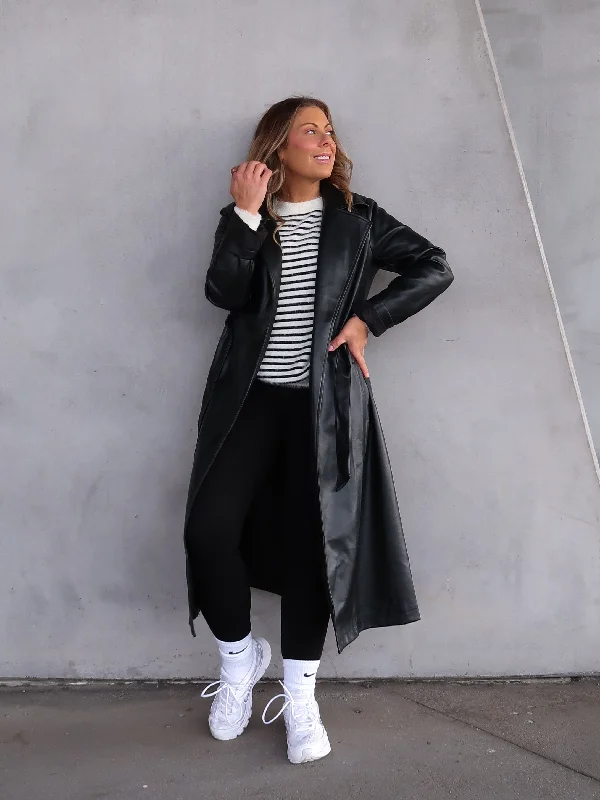 Tyra Trench Coat - Black