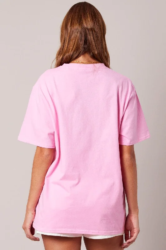 Pink Graphic Tee Short Sleeve