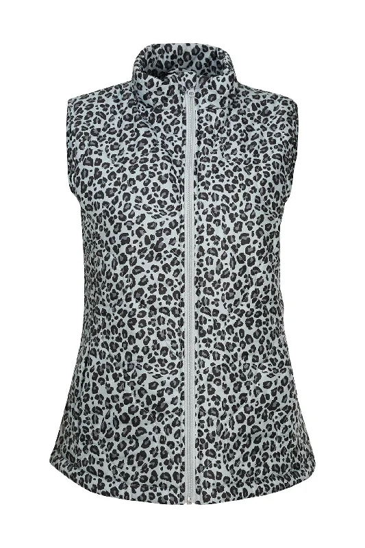 Printed & Quilted Puffa Vest | SILVER ANIMAL | 6241ZR