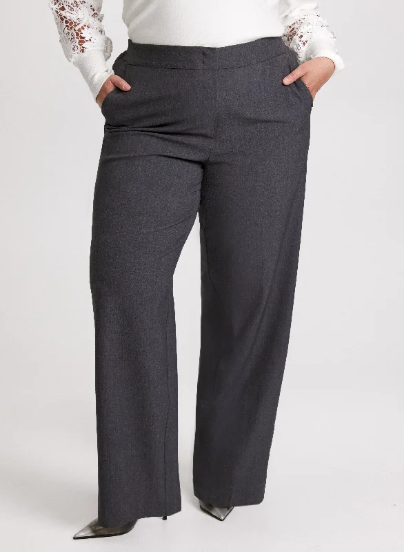 Pull-On Straight-Leg Pants