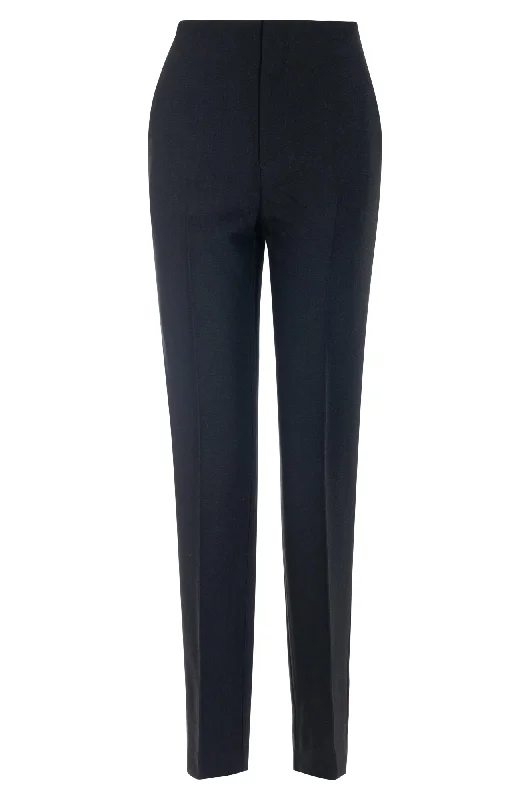 Textured Tailoring Regular Pants | Black | 4707ZZ