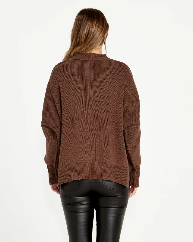 Sass Leora Knit Jumper Chocolate