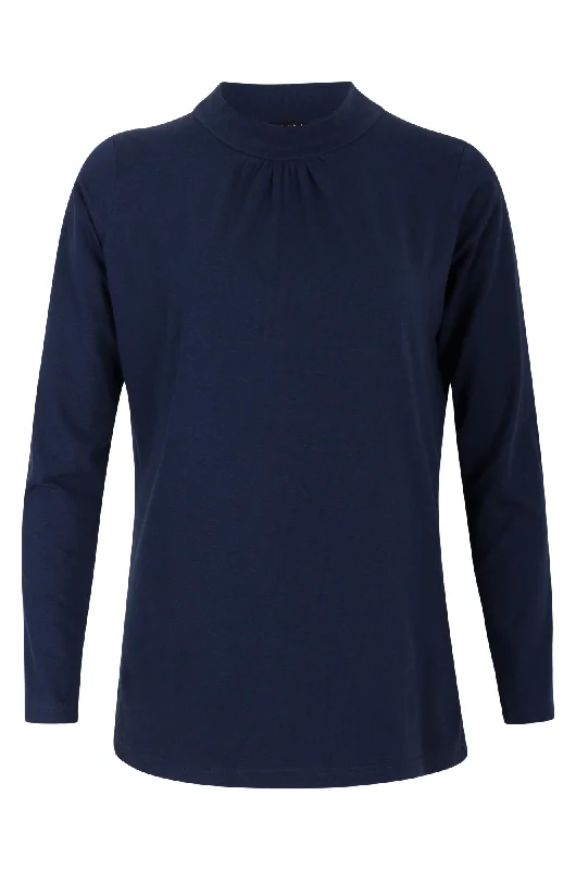 Season basic Turtle neck Top | NAVY | 6555ZZ