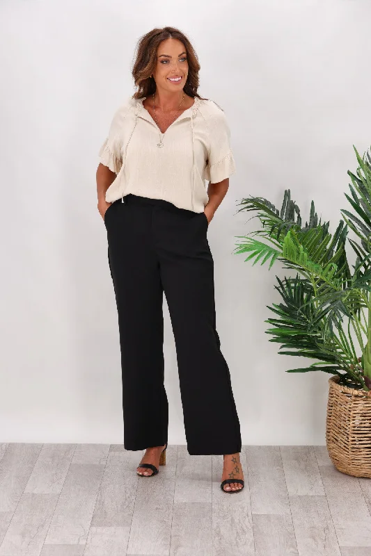 Shine On Label Alivia Tailored Pants Black