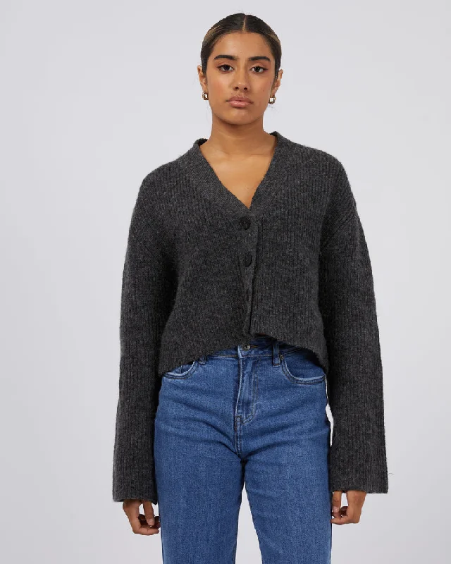 Silent Theory Eden Knit Cardi Charcoal