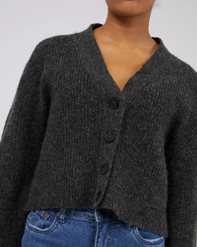 Silent Theory Eden Knit Cardi Charcoal