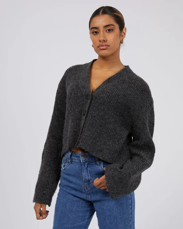 Silent Theory Eden Knit Cardi Charcoal